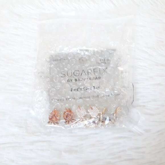 SUGAR FIX "Let’s Get Lit" 3pc Earring Set (Gold) - NEW!!! - Picture 5 of 7